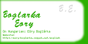 boglarka eory business card
